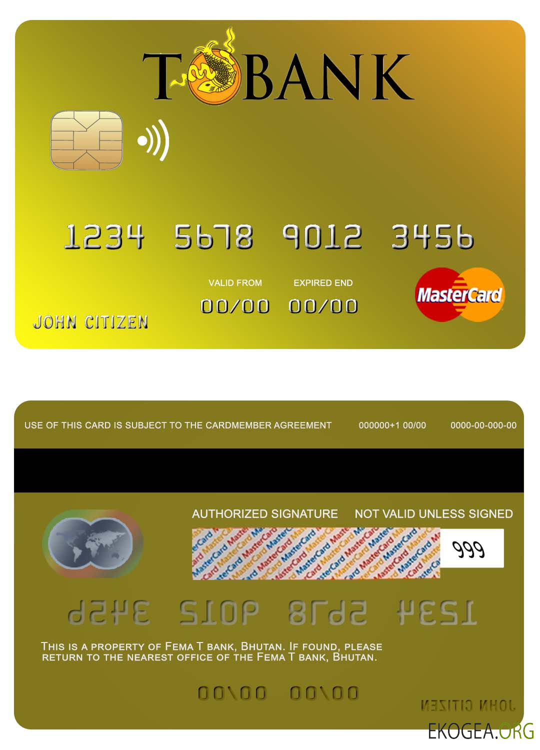 Bhoutan T bank mastercard